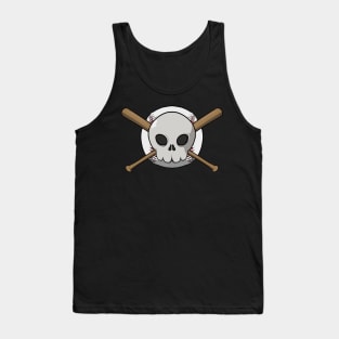 Baseball crew Jolly roger pirate flag (no caption) Tank Top